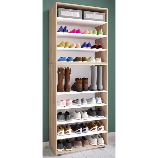 Lona 27 Pair Shoe Rack Ebern Designs Finish: Sonoma Oak on Productcaster.