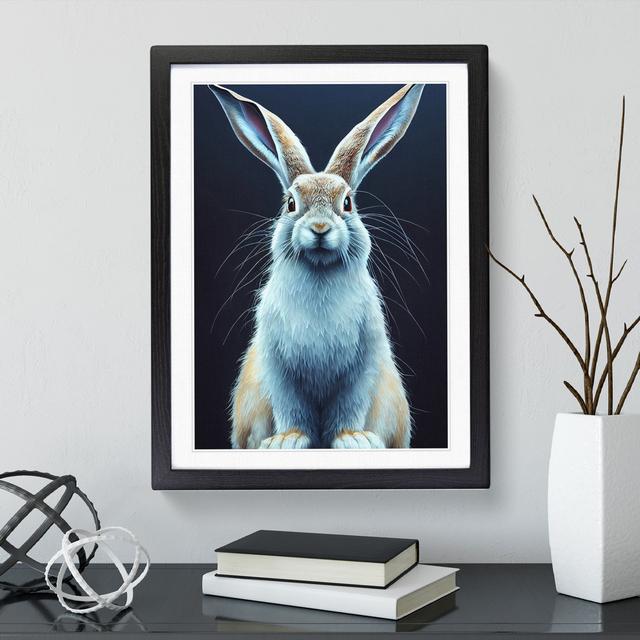 Resting Hare Brambly Cottage Format: Black Framed, Size: 66cm H x 48cm W, Matte Colour: White on Productcaster.