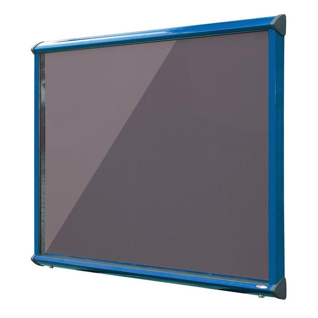 Pinnwand ClearAmbient Größe: 105 cm H x 75,2 cm B, Gestellfarbe: Blau, Farbe: Rotguss on Productcaster.