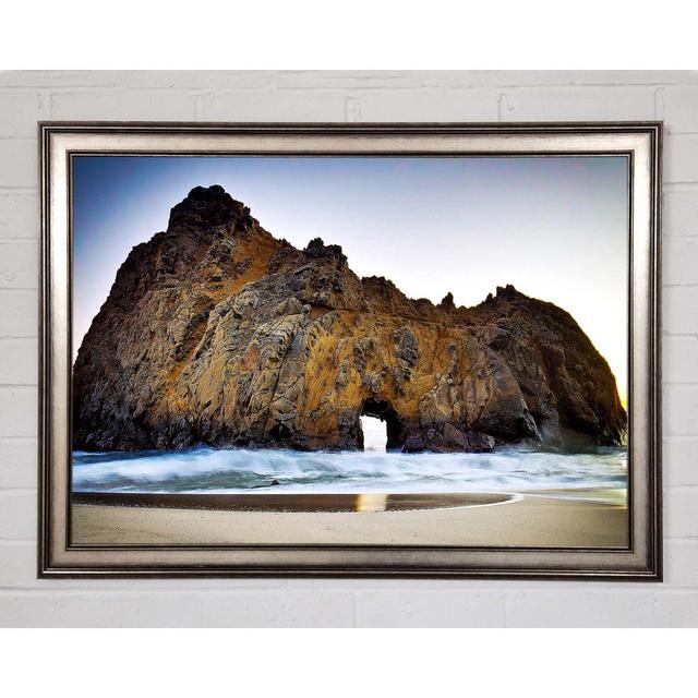 Pfeiffer Beach Framed Print Wall Art Highland Dunes Format: Gunmetal Framed Paper, Size: 42cm H x 59.7cm W x 1.5cm D on Productcaster.