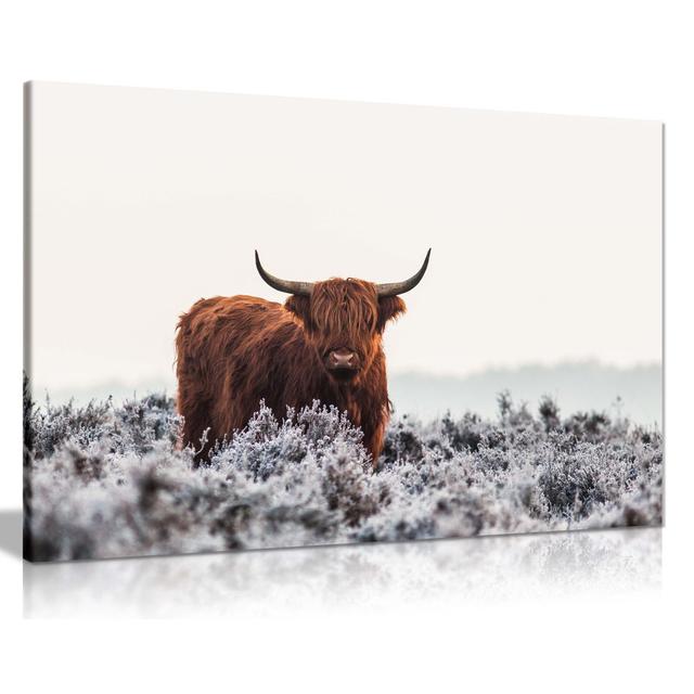 Highlander Bison Out In Nature - Wrapped Canvas Print Panther Print Size: 20cm H x 31cm W on Productcaster.