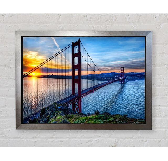 Sunrise At San Francisco - Print Bright Star Size: 100cm H x 141.4cm W x 3.4cm D on Productcaster.