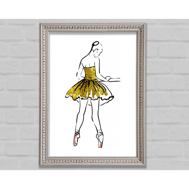 Golden Ballerina 3 - Single Picture Frame Art Prints Bright Star Size: 84.1cm H x 59.7cm W on Productcaster.