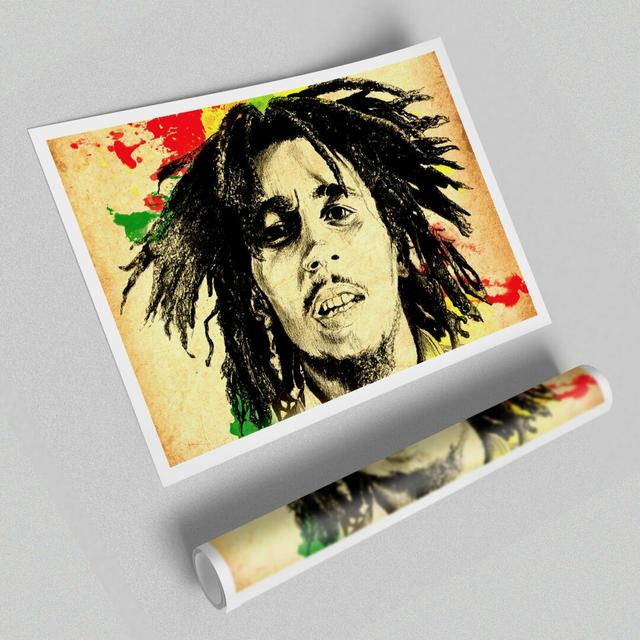 'Bob Marley Splash Colour People' - Graphic Art Print on Paper East Urban Home Size: 84.1cm H x 118.9cm W on Productcaster.