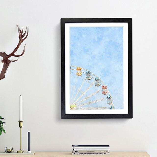 Pretty Ferris Wheel - Picture Frame Graphic Art Print East Urban Home Frame Option: Black Framed, Size: 45cm H x 33cm W x 2cm D on Productcaster.