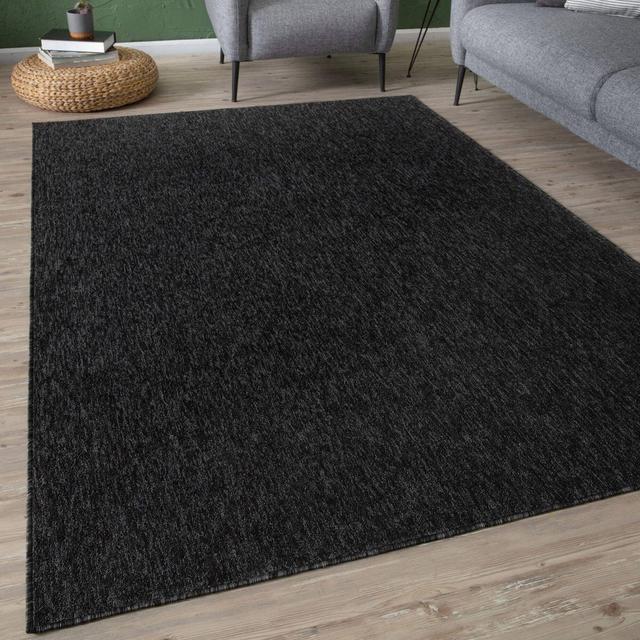 Flex Low Pile Rugs Solid Design in Dark Grey | 1000DG THE RUGS Rug Size: Runner 60 x 110cm on Productcaster.