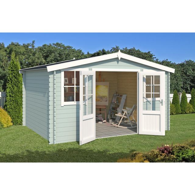 Dallas Garden Shed 376cm x 292cm Lasita Maja Colour: DALLAS GLACIER GREEN on Productcaster.