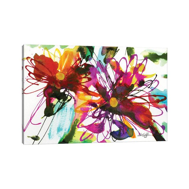 Floral Dance XVIII by Kathy Morton Stanion - Wrapped Canvas Painting ClassicLiving Size: 20.32cm H x 30.48cm W x 1.905cm D on Productcaster.