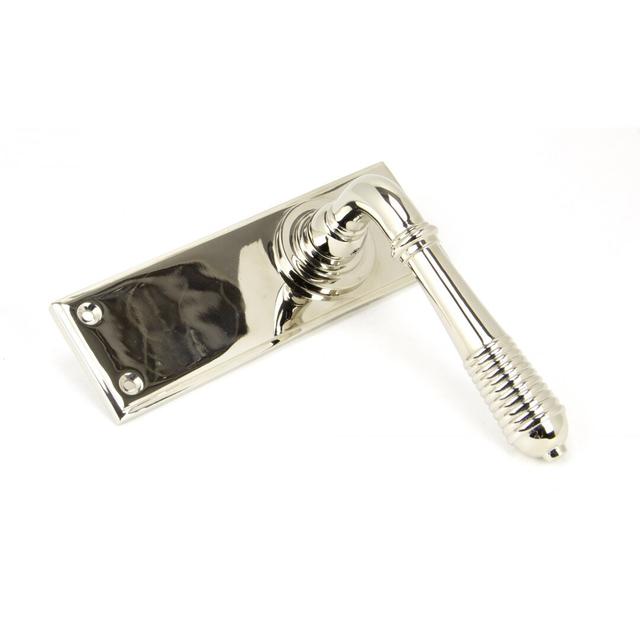 Reeded Lever Latch Set (Set of 2) From The Anvil Finish: Polished Nickel on Productcaster.