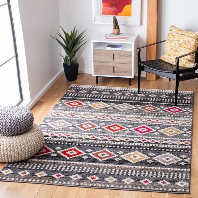 Tanksley Ikat Hand Woven Grey Area Rug Bloomsbury Market Rug Size: Rectangle 120 x 180cm on Productcaster.