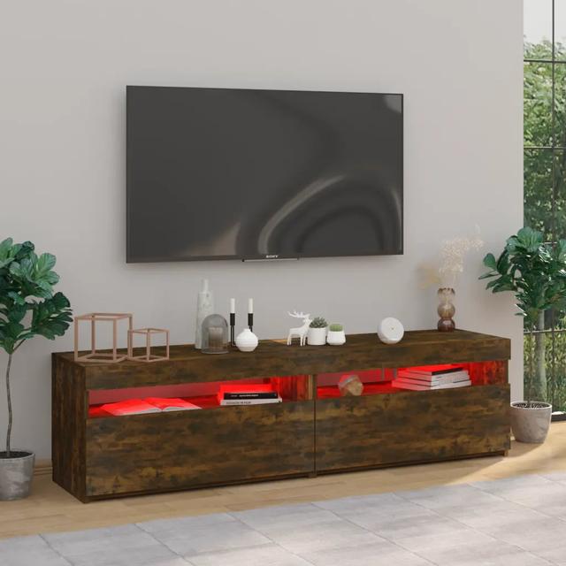 Aarshiya TV Stand for TVs up to 28" (Set of 2) Metro Lane Colour: Smoked Oak on Productcaster.