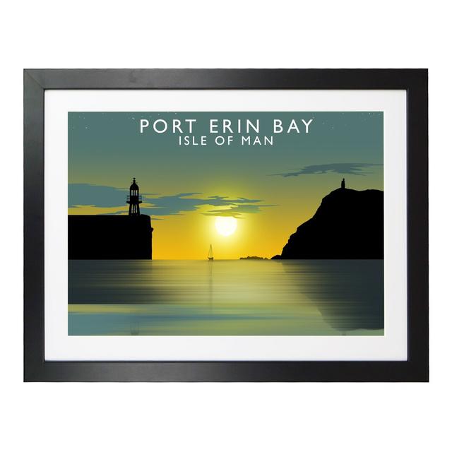 Port Erin Bay by Richard O'Neil - Graphic Art Print on Paper East Urban Home Size: 33.5 cm H x 43.5 cm W x 2.2 cm D, Format: Black Wood Frame on Productcaster.