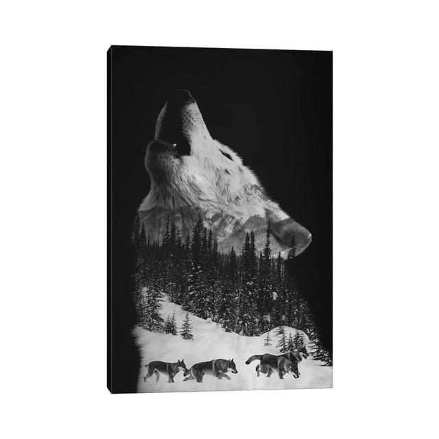 Wolfpack by Andreas Lie - Print on Canvas Alpen Home Format: Wrapped Canvas, Size: 30.48cm H x 20.32cm W x 1.91cm D on Productcaster.