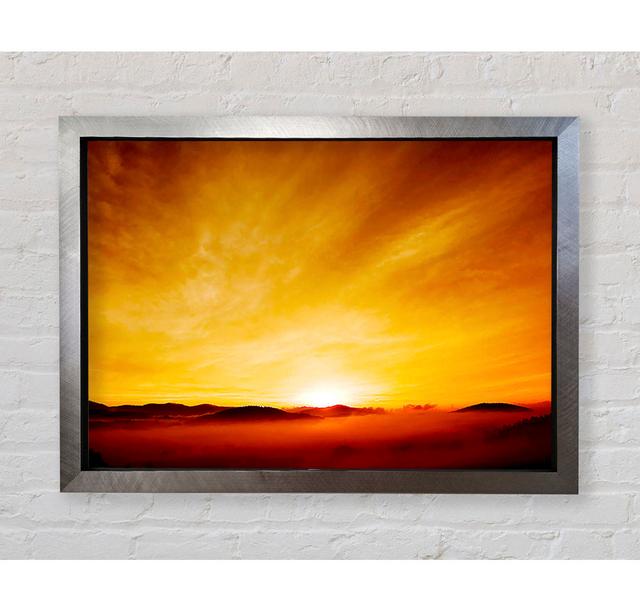 Misty Morning Sunrise - Single Picture Frame Art Prints Bright Star Size: 100cm H x 141.4cm W x 3.4cm D on Productcaster.