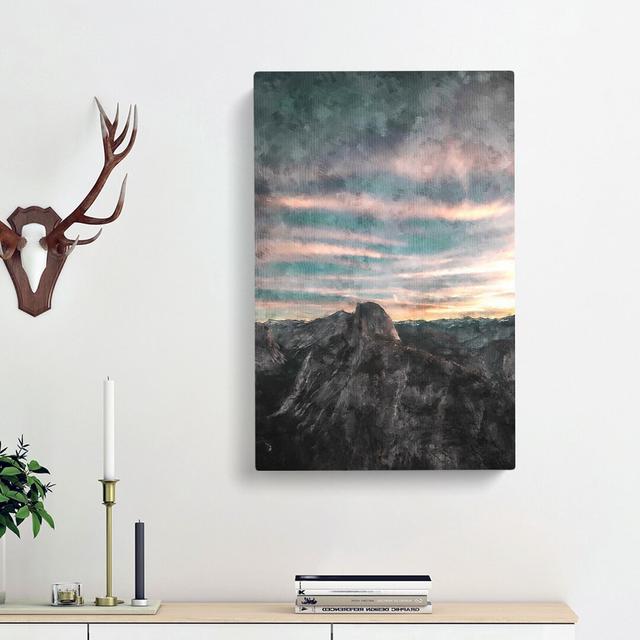 Glacier Point in California - Wrapped Canvas Painting Print East Urban Home Size: 91cm H x 60cm W x 3cm D on Productcaster.