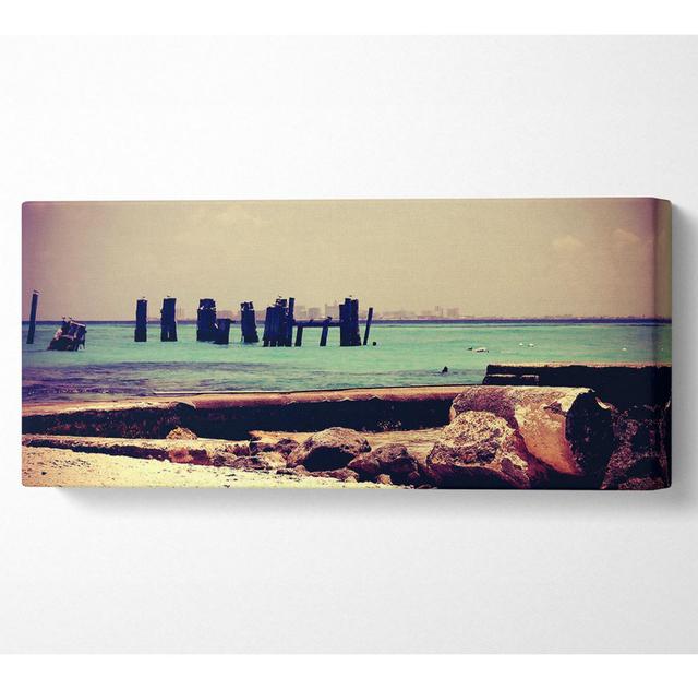 Old Harbour - Wrapped Canvas Art Prints Highland Dunes Size: 40.6cm H x 101.6cm W x 10cm D on Productcaster.