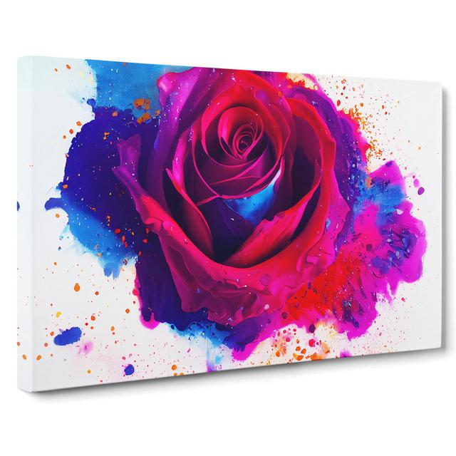 Rose Flower Splash Vol.1 - Wrapped Canvas Graphic Art Rosdorf Park Size: 40cm H x 60cm W x 3cm D on Productcaster.