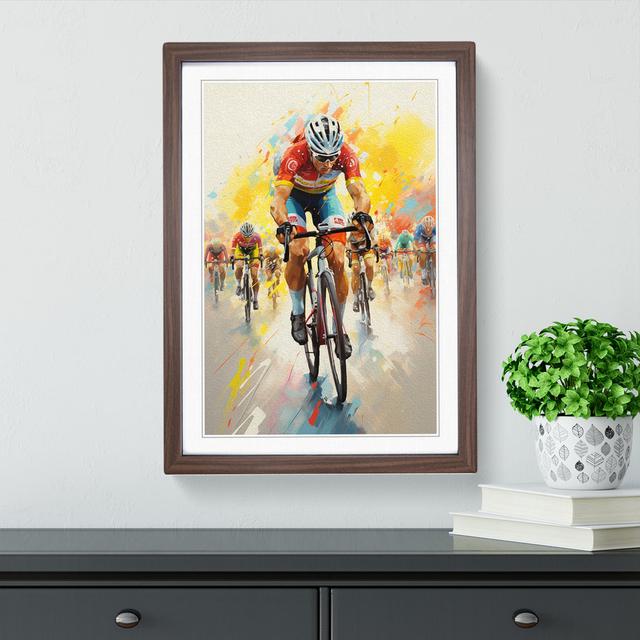 Tour De France Informel - Single Picture Frame Print on Wood Marlow Home Co. Format: Walnut Framed, Size: 64cm H x 46cm W on Productcaster.