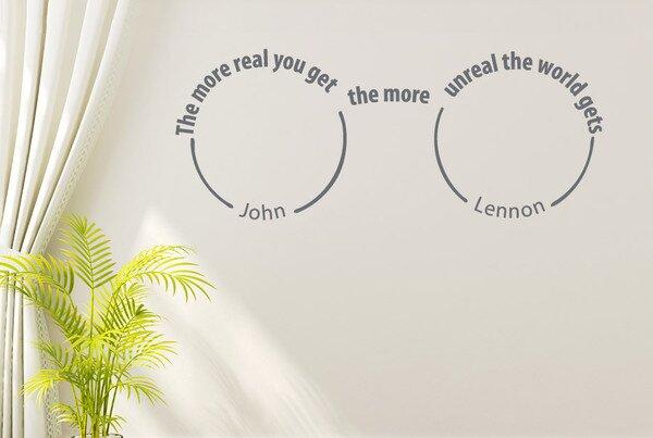 John Lennon Wall Sticker East Urban Home Colour: Grey, Size: Medium on Productcaster.