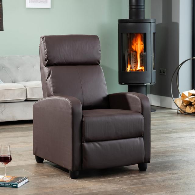 Robyn 67 Wide Recliner 17 Stories Upholstery Colour: Brown on Productcaster.