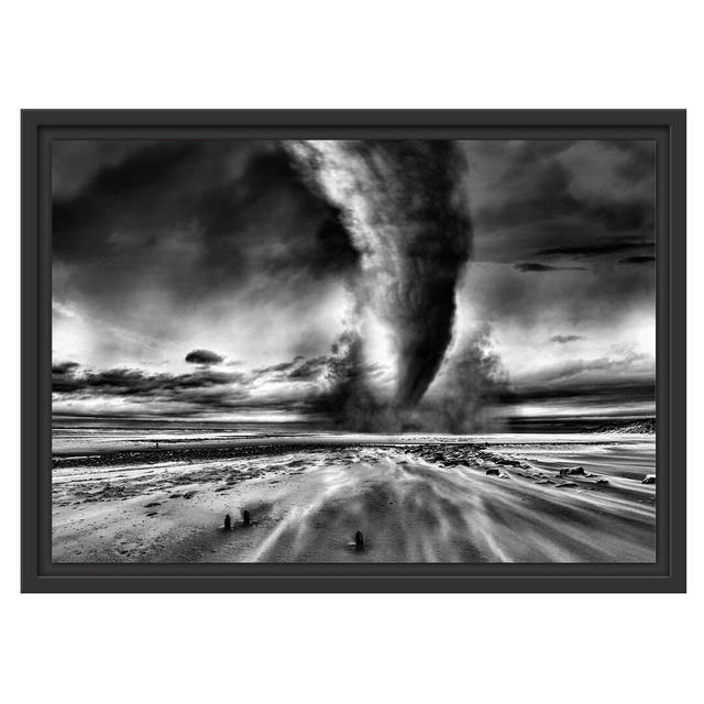 Gerahmtes Wandbild Dramatischer Tornado East Urban Home Größe: 40 cm H x 55 cm B on Productcaster.