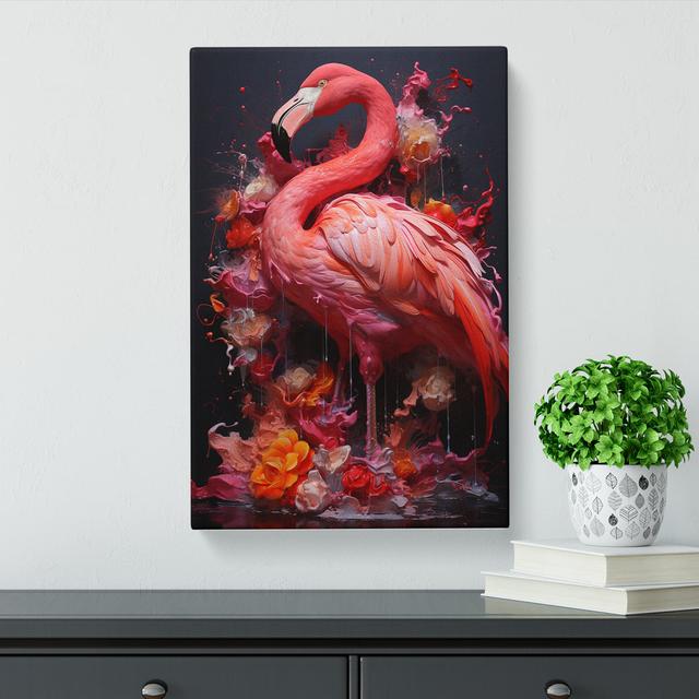 Flamingo Neo-Plasticism - No Frame Print 17 Stories Size: 50cm H x 35cm W x 3cm D on Productcaster.