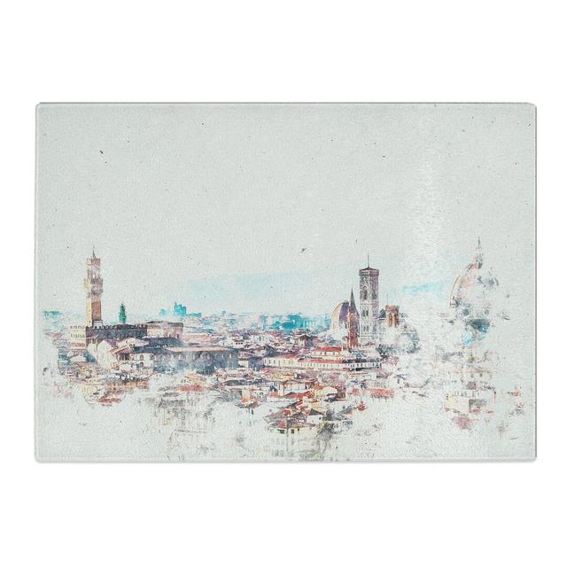 Tempered Glass Florence Cathedral and Skyline in Italy Chopping Board East Urban Home Size: 20 cm x 28.5 cm on Productcaster.