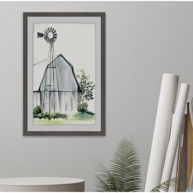 Watercolor Barn V - Picture Frame Painting Print on Paper East Urban Home Size: 91cm H x 61cm W x 4cm D on Productcaster.