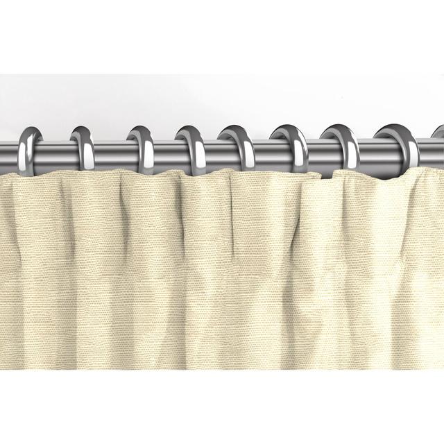 Calii Polyester Room Darkening Grommet / Eyelet Curtain Pair (Set of 2) 17 Stories Colour: Cream Beige, Panel Size: Width 167 x Drop 228cm on Productcaster.