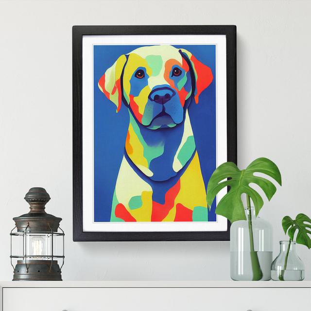 Labrador Retriever Abstract Vol.6 - Picture Frame Graphic Art Big Box Art Size: 34cm H x 25cm W x 2cm D, Frame Colour: Black on Productcaster.