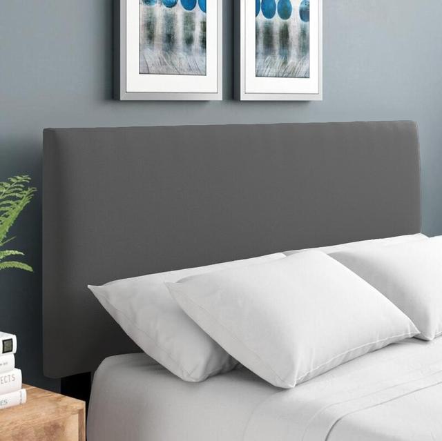 Erian Upholstered Headboard 17 Stories Colour: Grey, Size: Small Single (2'6), Upholstery: Velvet on Productcaster.