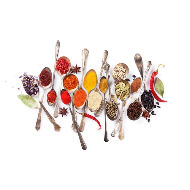 Various Spices Spoons by Karandaev - Wrapped Canvas Photograph 17 Stories Size: 51cm H x 76cm W on Productcaster.