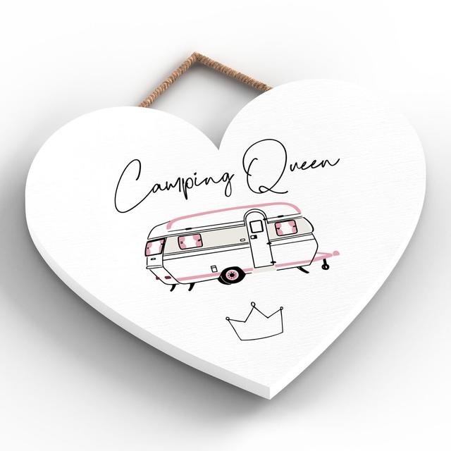 Hyltone Camping Queen Wall Décor Happy Larry Finish: White, Size: 10cm H x 9cm W x 0.5cm D on Productcaster.