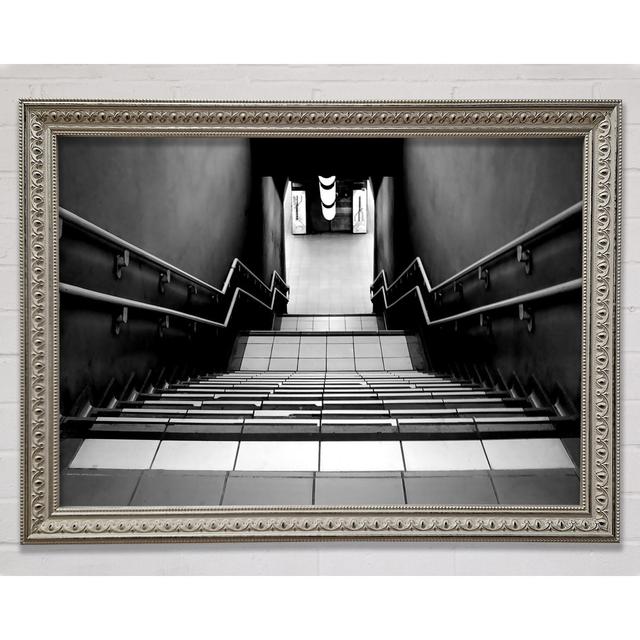 U-Bahn-Treppe - Drucken Ebern Designs Größe: 59,7 cm H x 84,1 cm B x 3 cm T on Productcaster.