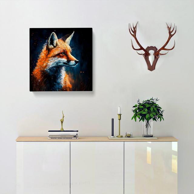 Fox Palette Knife Painting No.1 - No Frame Print Alpen Home Size: 50cm H x 50cm W x 3cm D on Productcaster.