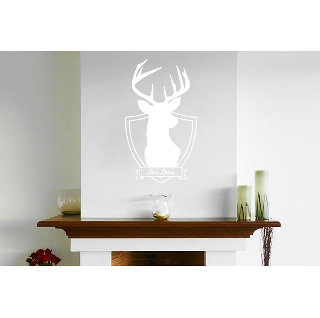 Deer Diary Wall Sticker Happy Larry Colour: White, Size: Large on Productcaster.