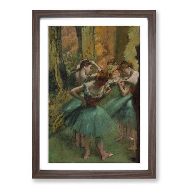 Preparing Ballet Ballerina Dancers by Edgar Degas - Picture Frame Painting on MDF East Urban Home Frame Option: Walnut Framed, Size: 48cm H x 36cm W x on Productcaster.