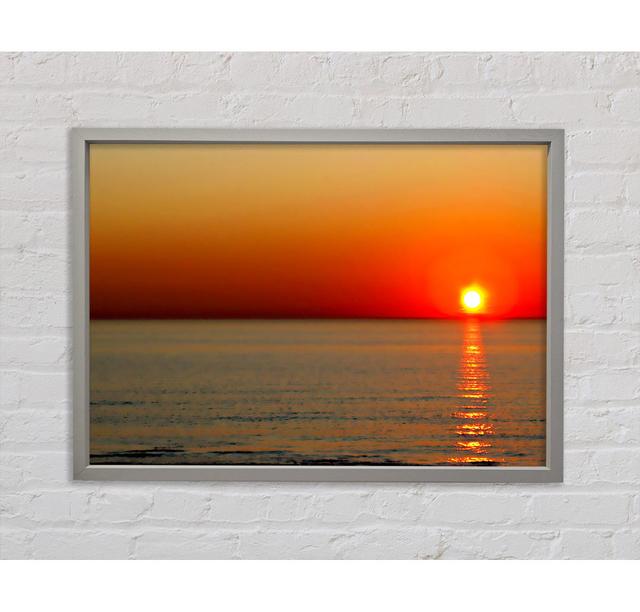 Sunset Red Blaze - Single Picture Frame Art Prints on Canvas Bright Star Size: 84.1cm H x 118.9cm W x 3.3cm D on Productcaster.