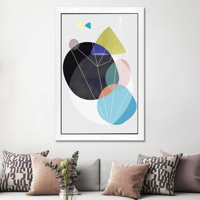 'Graphic CLXXIII' by Mareike Böhmer - Floater Frame Graphic Art Print on Canvas Isabelline Size: 152.4cm H x 101.6cm W x 3.81cm D, Frame Option: White on Productcaster.