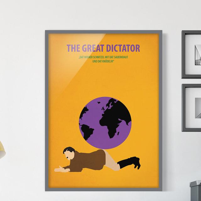 Movie Poster the Great Dictator - Picture Frame Graphic Art on Paper Bilderwelten Frame Option: Grey Framed, Size: 40cm H x 30cm W x 2cm D on Productcaster.