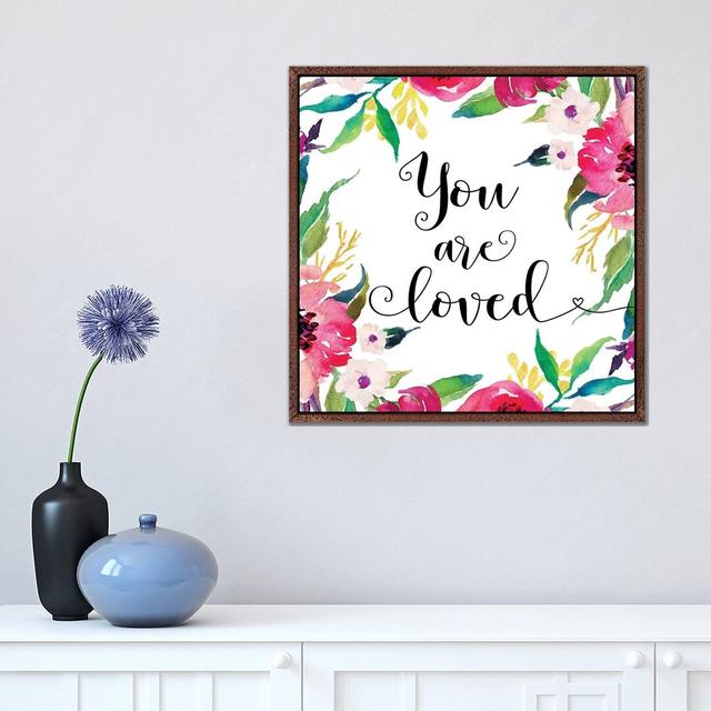 You Are Loved Maturi Size: 45.72cm H x 45.72cm W x 3.81cm D, Format: Classic Brown Wood Framed on Productcaster.