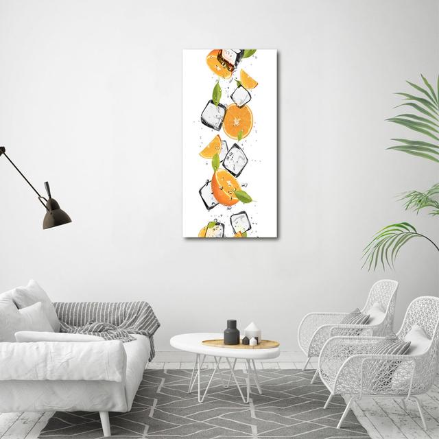 Orangen und Eis - Kunstdrucke auf Leinwand - Wrapped Canvas Ebern Designs on Productcaster.