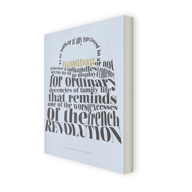 Classic Book Art The Importance of Being Earnest by Oscar Wilde Typography Wrapped on Canvas East Urban Home Size: 45 cm H x 30 cm W x 5 cm D on Productcaster.