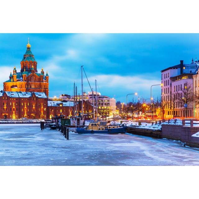 Winter in Helsinki, Finland by Scanrail - Wrapped Canvas Photograph 17 Stories Size: 51cm H x 76cm W x 3.8cm D on Productcaster.