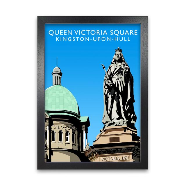 Queen Victoria Square by Richard O'Neill - Graphic Art Print on Paper 17 Stories Format: Black Framed, Size: 42cm H x 29.7cm W x 3cm D on Productcaster.