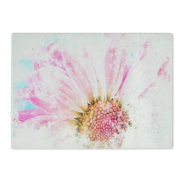 Tempered Glass Pink Daisy Flower Chopping Board East Urban Home Size: 28.5 cm x 39 cm on Productcaster.