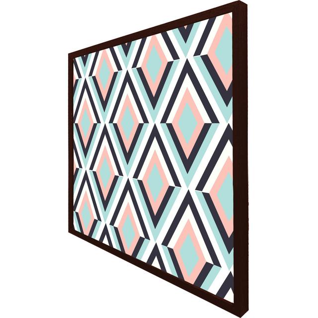 Askanaz Geometric Pattern - Single Picture Frame Print Metro Lane Size: 41cm H x 41cm W x 4cm D, Frame Colour: Brown Framed on Productcaster.