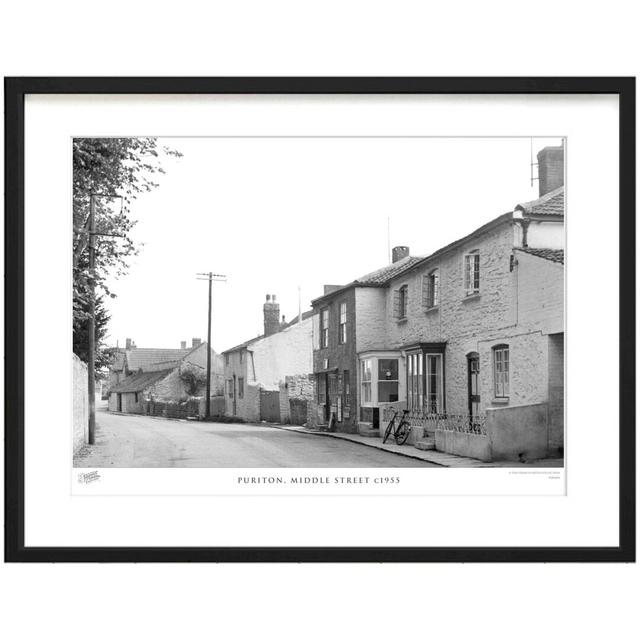 'Puriton, Middle Street C1955' - Picture Frame Photograph Print on Paper The Francis Frith Collection Size: 28cm H x 36cm W x 2.3cm D on Productcaster.