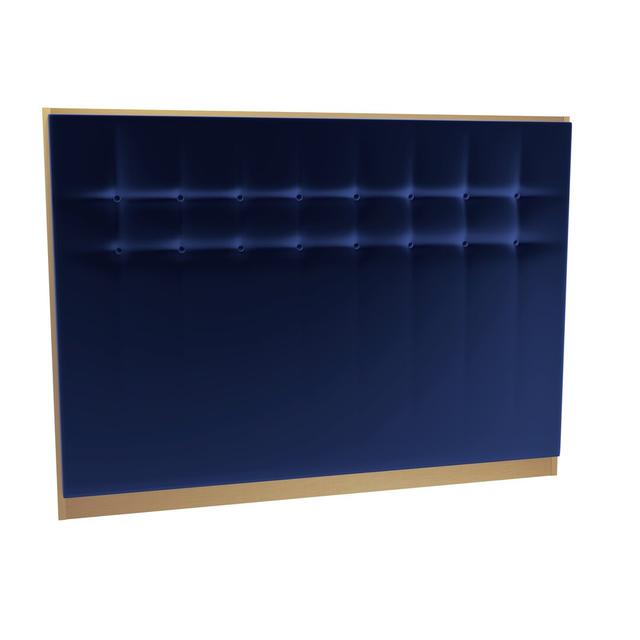 Euclid Upholstered Headboard Canora Grey Upholstery: Midnight Blue, Size: Double (4'6) on Productcaster.