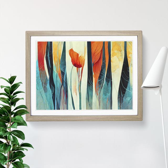 Floral Abstract Vol.3 - Single Picture Frame Print ClassicLiving Frame Colour: Oak Framed, Size: 34cm H x 46cm W x 2cm D on Productcaster.